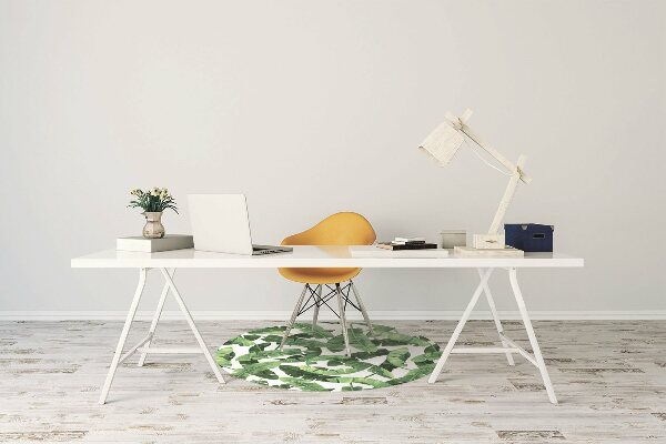 Alfombra para silla de escritorio Hojas tropicales