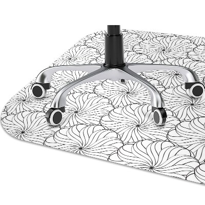 Alfombra para silla de escritorio Flor dibujada