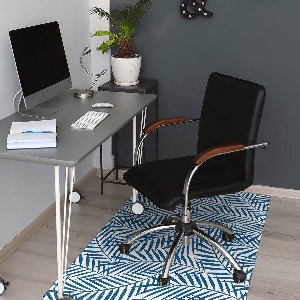 Alfombra para silla de escritorio Hojas geométricas