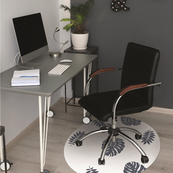 Alfombra para silla de escritorio Hojas tropicales