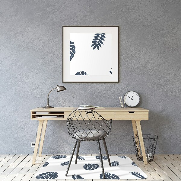 Alfombra para silla de escritorio Hojas tropicales