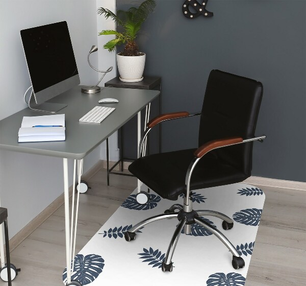 Alfombra para silla de escritorio Hojas tropicales