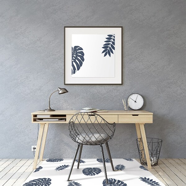 Alfombra para silla de escritorio Hojas tropicales