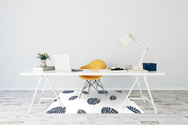 Alfombra para silla de escritorio Hojas tropicales