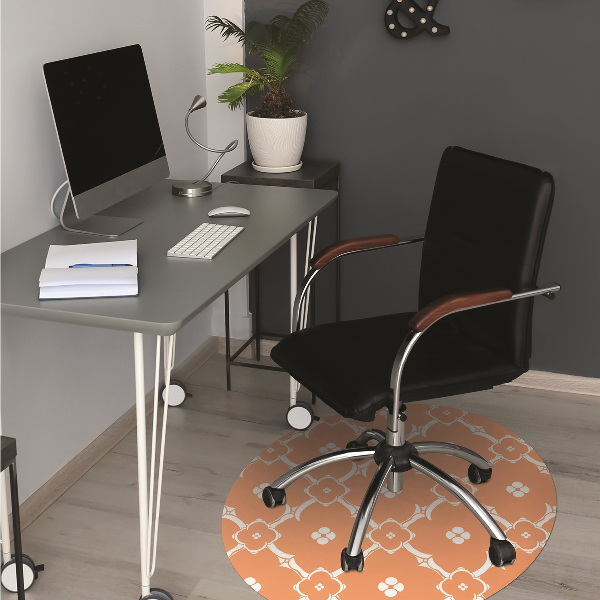 Alfombra para silla de escritorio Flores de naranja
