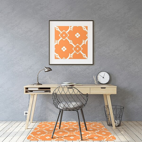 Alfombra para silla de escritorio Flores de naranja