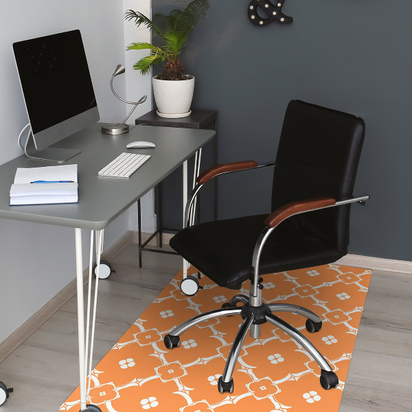 Alfombra para silla de escritorio Flores de naranja