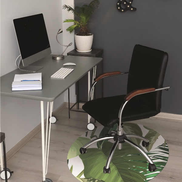 Alfombrilla para silla de escritorio Hojas tropicales