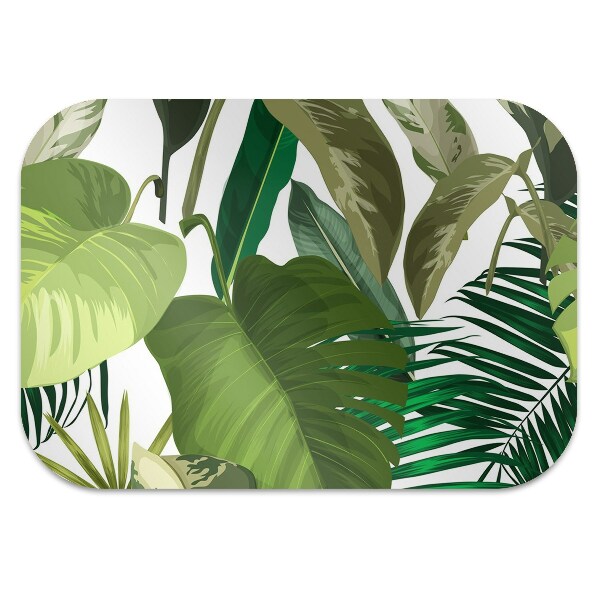 Alfombrilla para silla de escritorio Hojas tropicales