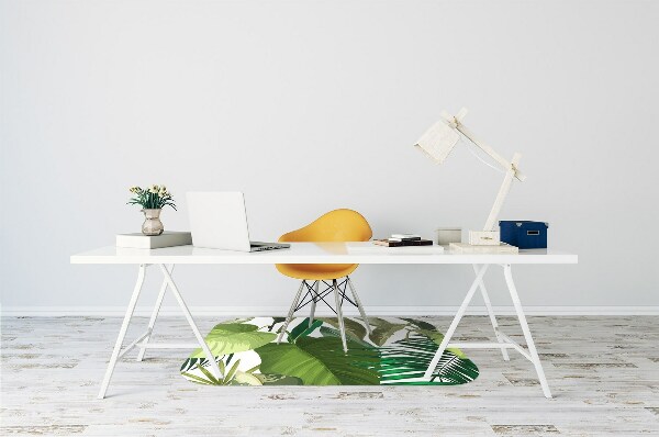 Alfombrilla para silla de escritorio Hojas tropicales