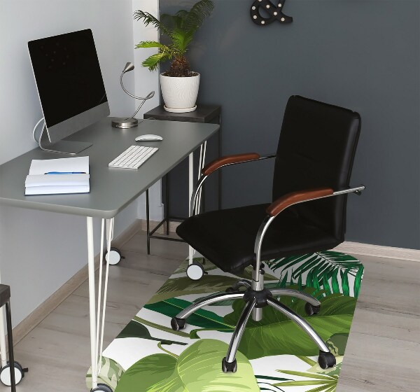 Alfombrilla para silla de escritorio Hojas tropicales