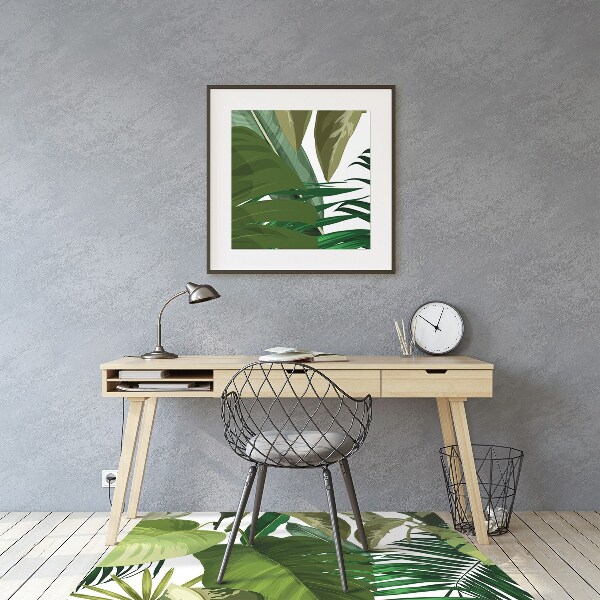 Alfombrilla para silla de escritorio Hojas tropicales