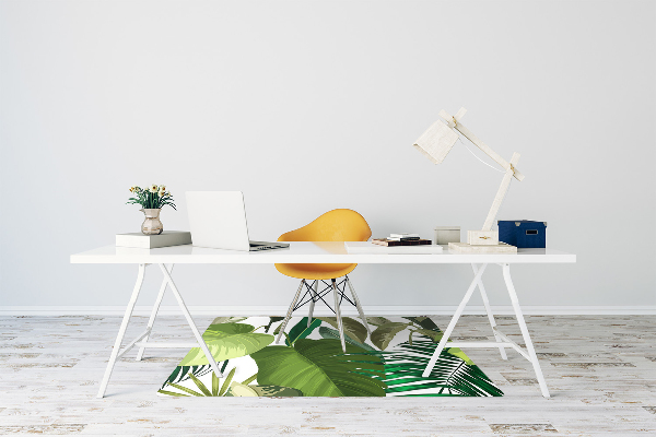 Alfombrilla para silla de escritorio Hojas tropicales