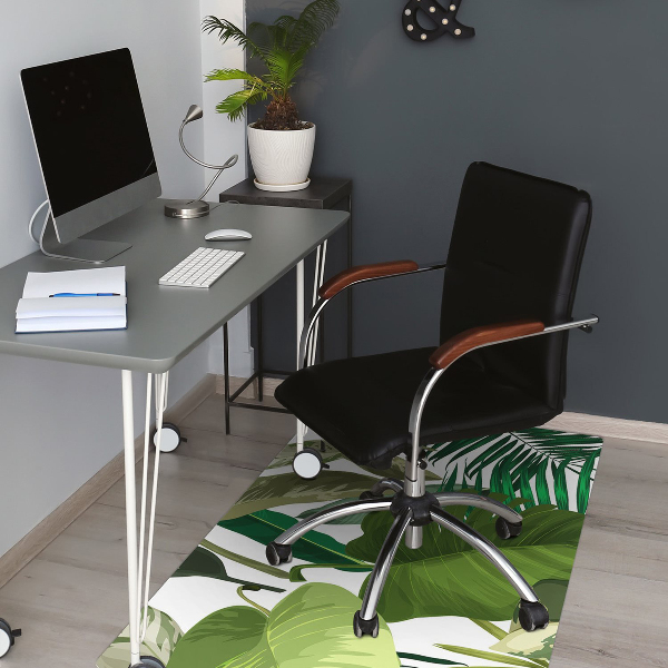 Alfombrilla para silla de escritorio Hojas tropicales