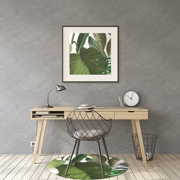 Alfombrilla para silla de escritorio Hojas tropicales