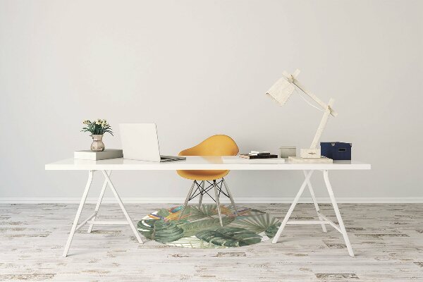 Alfombra silla ordenador Hojas pintadas