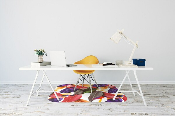 Alfombra silla ordenador Hojas coloridas