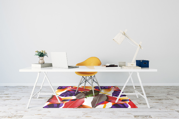 Alfombra silla ordenador Hojas coloridas