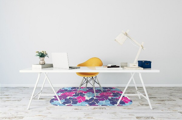 Alfombra para silla de escritorio Hibisco