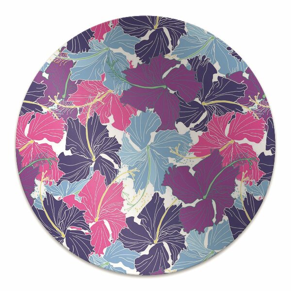 Alfombra para silla de escritorio Hibisco
