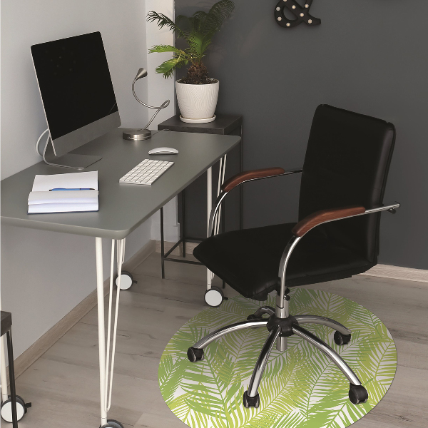 Alfombra para silla de escritorio Hojas verdes