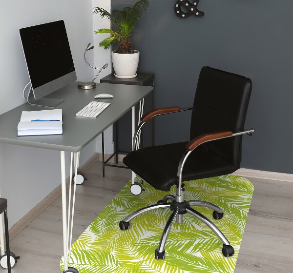 Alfombra para silla de escritorio Hojas verdes