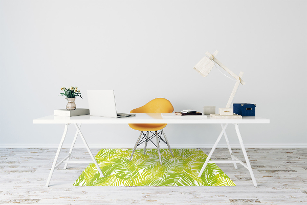 Alfombra para silla de escritorio Hojas verdes
