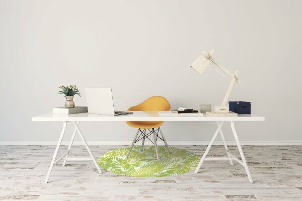 Alfombra para silla de escritorio Hojas verdes