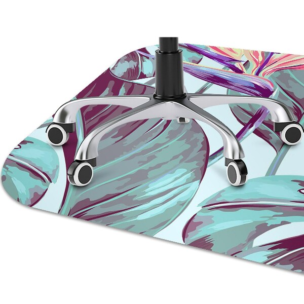 Alfombra para silla de escritorio Hojas tropicales