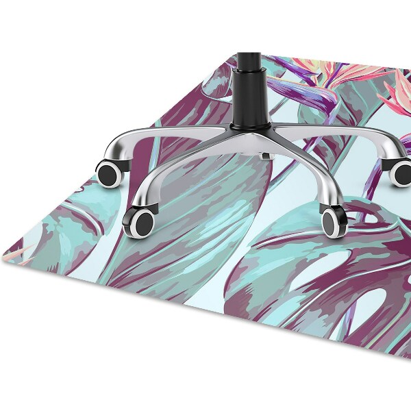 Alfombra para silla de escritorio Hojas tropicales