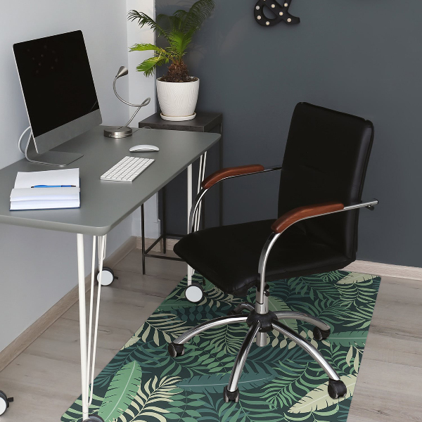 Alfombra para silla de escritorio Hojas de palma