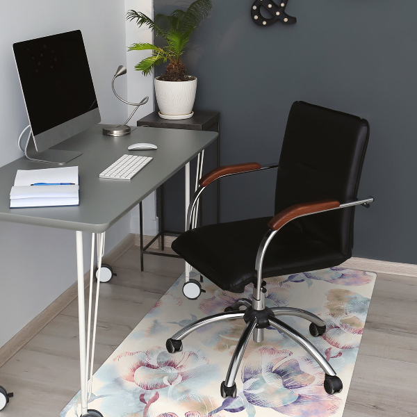 Alfombra para silla de escritorio Patrón floral