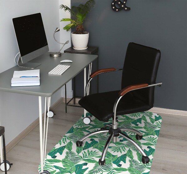 Alfombra silla escritorio Hoja tropical