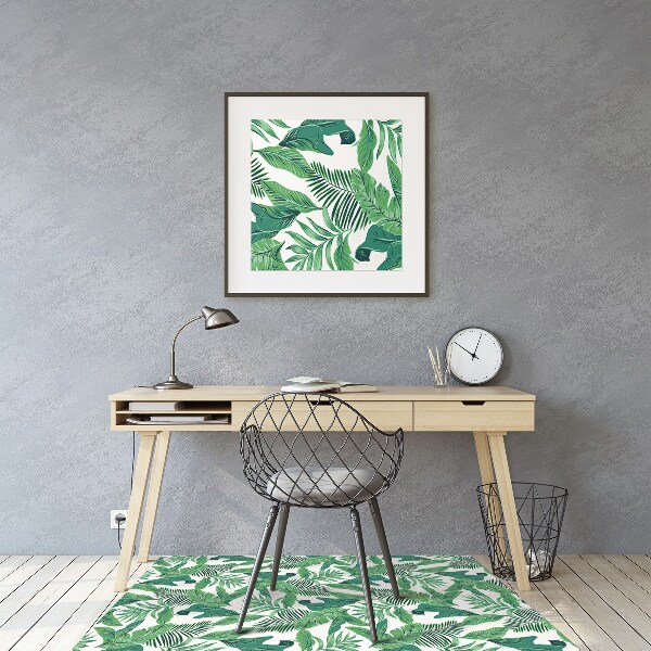 Alfombra silla escritorio Hoja tropical