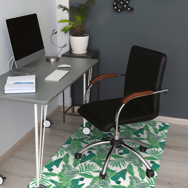 Alfombra silla escritorio Hoja tropical