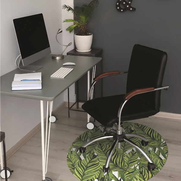Alfombrilla para silla de escritorio Hojas de la jungla