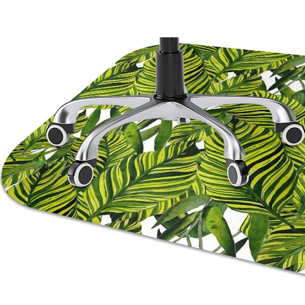 Alfombrilla para silla de escritorio Hojas de la jungla