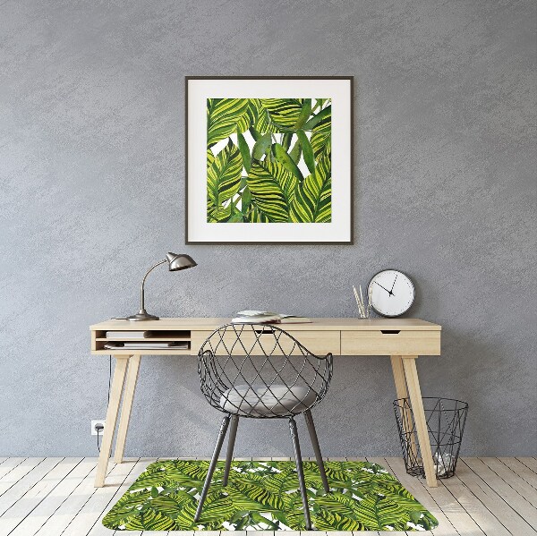 Alfombrilla para silla de escritorio Hojas de la jungla