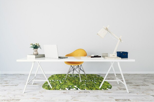 Alfombrilla para silla de escritorio Hojas de la jungla