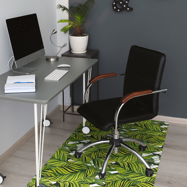 Alfombrilla para silla de escritorio Hojas de la jungla