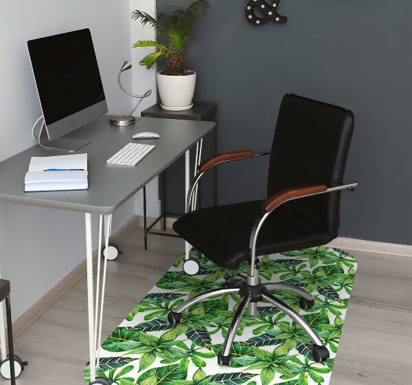 Alfombrilla para silla de escritorio Patrón caducifolio