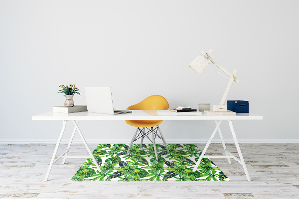 Alfombrilla para silla de escritorio Patrón caducifolio