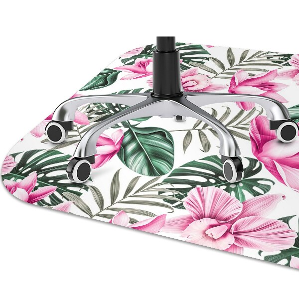 Alfombra silla ordenador Jardín rosa