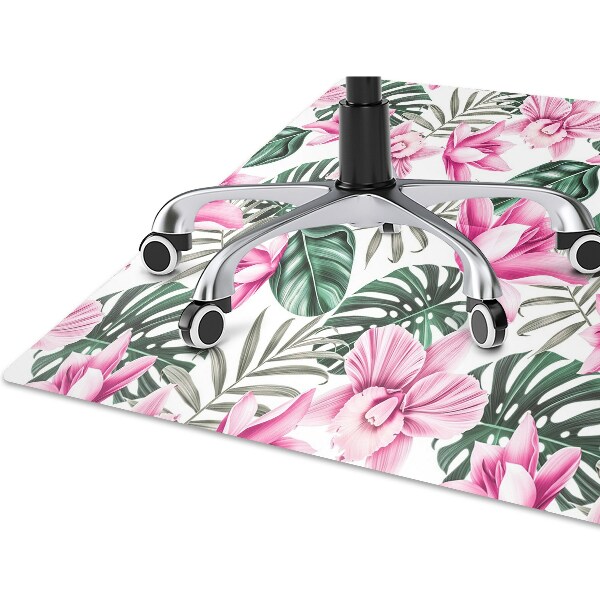 Alfombra silla ordenador Jardín rosa