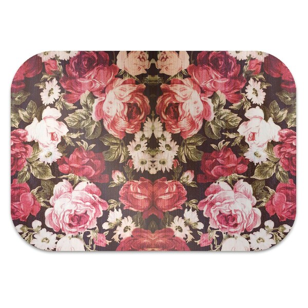 Alfombra silla ordenador Rosas rojas