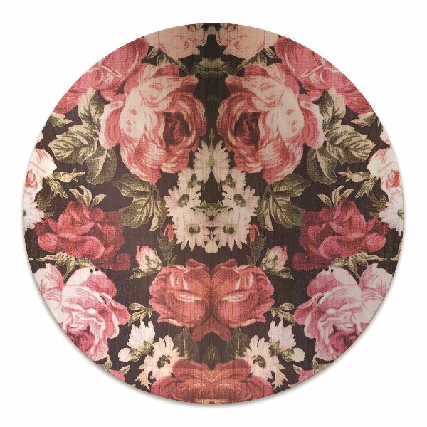 Alfombra silla ordenador Rosas rojas