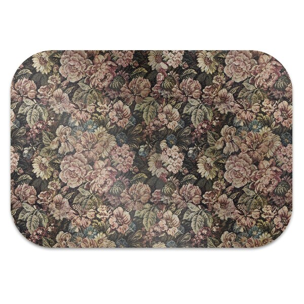 Alfombra silla ordenador Flores tejidas