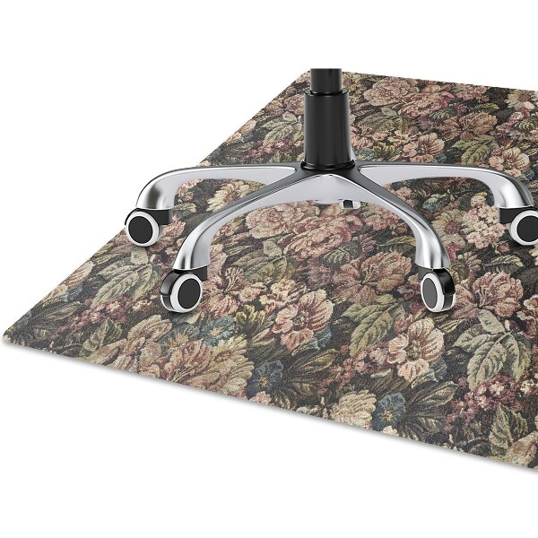 Alfombra silla ordenador Flores tejidas