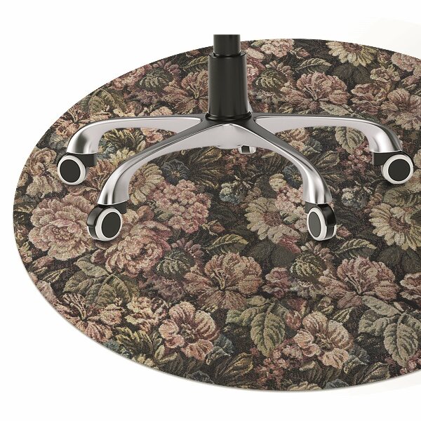 Alfombra silla ordenador Flores tejidas