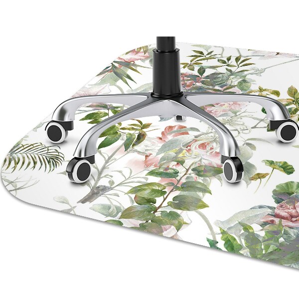 Alfombra silla ordenador Flor delicada